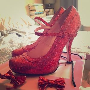 Glitter Red Costume pumps